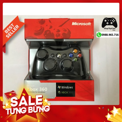 Tay Cầm Xbox 360 Có Dây Chĩnh Hãng Hãng Cũ Renew 99% Chơi Game Tối Ưu Cho PC / FO3 / FO4 | TOP BÁN CHẠY ✔ - Hàng nhập kh