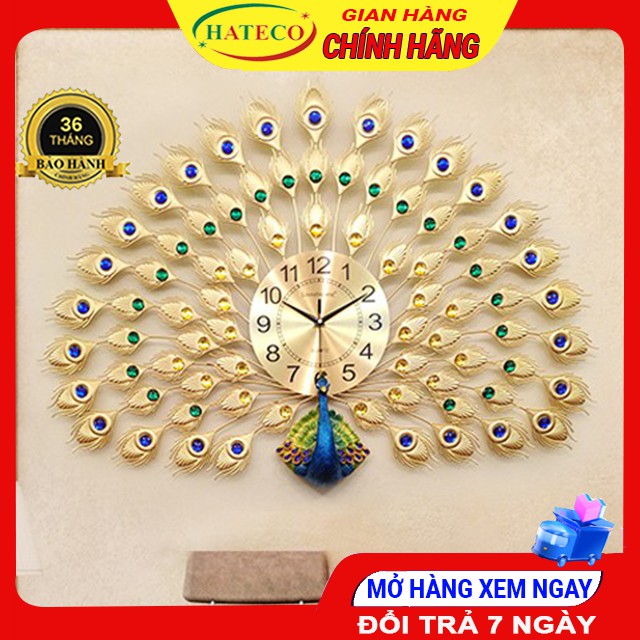 Đồng Hồ Trang Trí Phòng Khách Đẹp Hình Đồng Hồ Con Công TT085