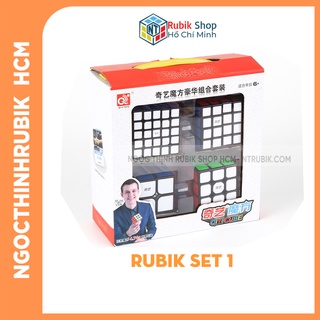 Combo rubik qiyi/ set 1 qiyi - combo 4 rubik viền đen