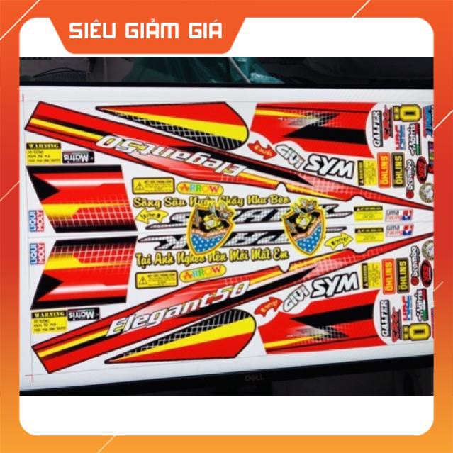 Tem rời elegant spark đỏ đen