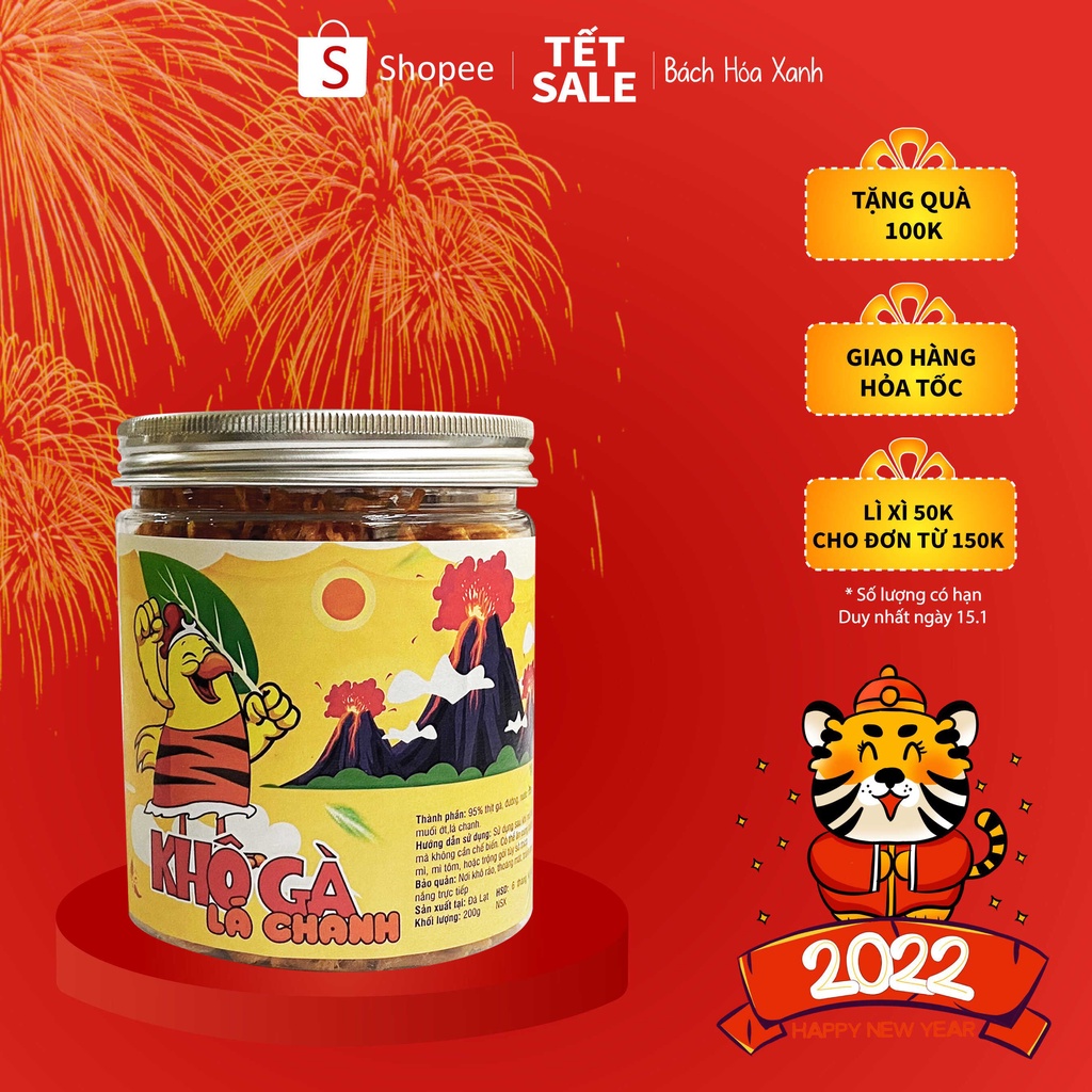 [Mã GROXUAN1 giảm 8% đơn 150K] Khô Gà Lá Chanh - Ăn Là Mê, Đậm Vị, Thơm Ngon - Bách Hóa Xanh | BigBuy360 - bigbuy360.vn