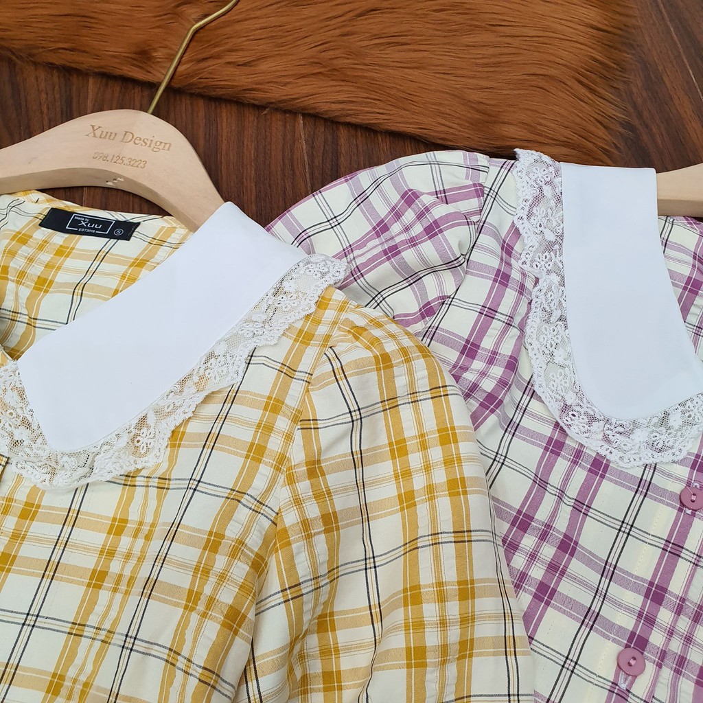 [ Mã WASTRUN4 giảm 10% tối đa 30K đơn 99K] Áo Sơ Mi Nữ cổ bèo phối ren - Áo Kiểu Xuu Design TK20.67 | BigBuy360 - bigbuy360.vn