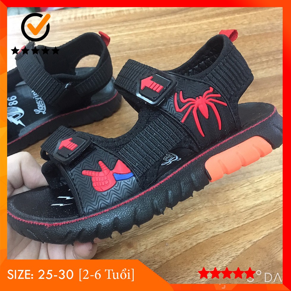 [Dép Sandal] Dép Cho Bé 2-6 Tuổi Mix Màu Đen Đỏ Cực Chất Phong Cách Kids Shoes Hàn Quốc Mới Nhất - Dép Quai Hậu Đi Học