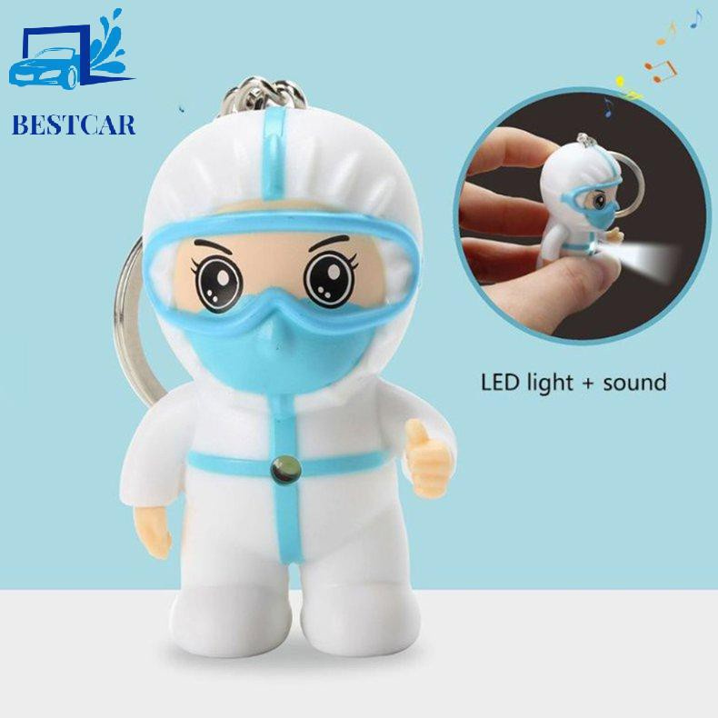 Anti-epidemic Souvenir White Angel Keychain Cartoon Nurse Keyring Pendant Toys