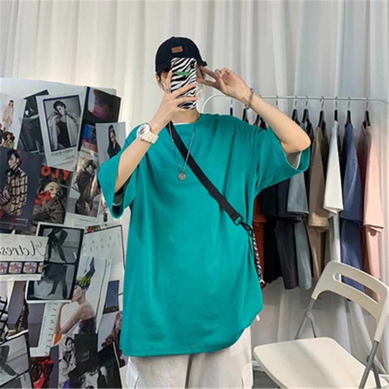 Áo Thun Tay Ngắn Dáng Rộng Plus Size Phong Cách Hàn Quốc Thời Trang Mùa Hè Cho Nam 150kg