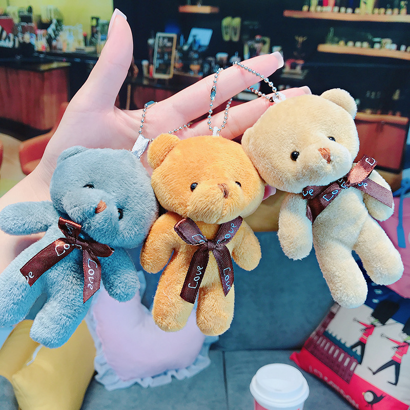 Móc khóa hình gấu teddy nhồi bông dễ thương 12cm