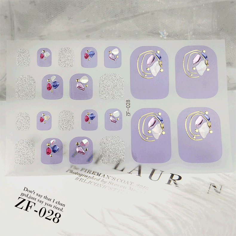 Nhãn Dán Trang Trí Móng Chân Nghệ Thuật Xinh Xắn