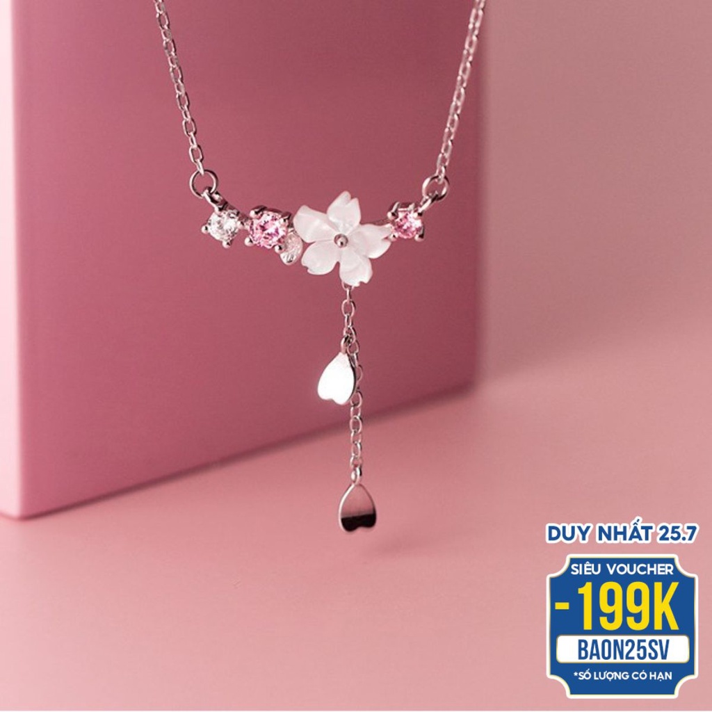 Dây Chuyền Bạc Nữ Cánh Hoa Mong Manh Db2626 - Bảo Ngọc Jewelry