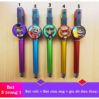 Bút Talking Tom 3 trong 1 (bút viết+bút cảm ứng+giá đỡ điện thoại)