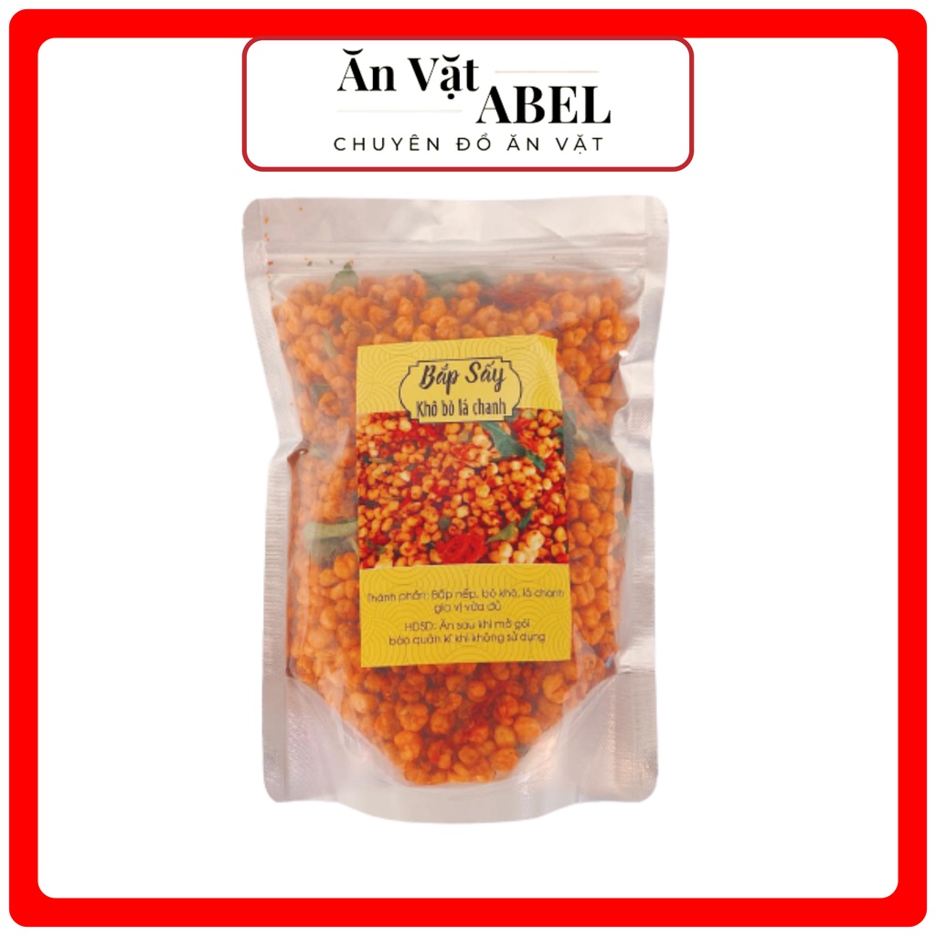 Bắp rim khô bò lá chanh đặc biệt , loại 500 gram , Bắp sấy khô bò lá chanh , Ngô cay ( thịt gà giả bò ) Ăn Vặt ABEL | BigBuy360 - bigbuy360.vn