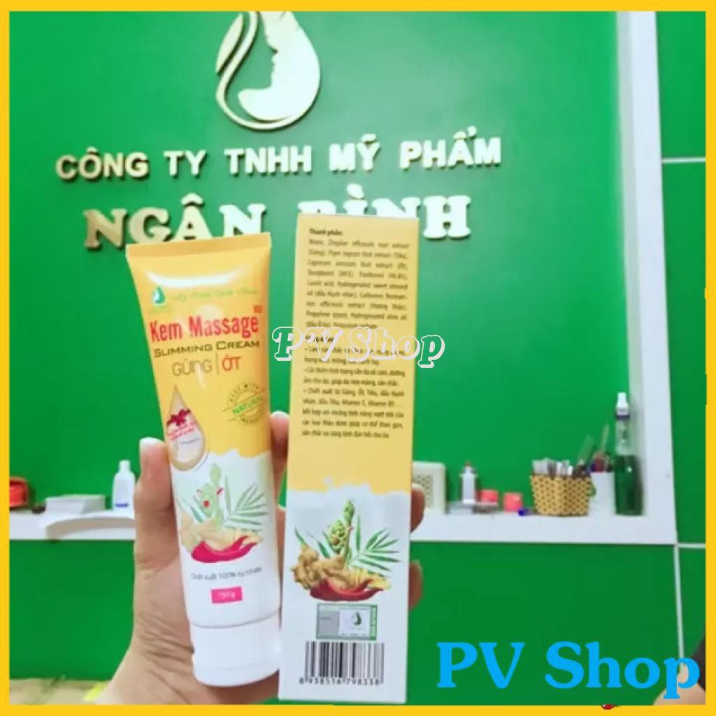 Kem Tan Mỡ Ngân Bình Chính Hãng tặng thước dây, kem massage Gừng Ớt 150g chính hãng