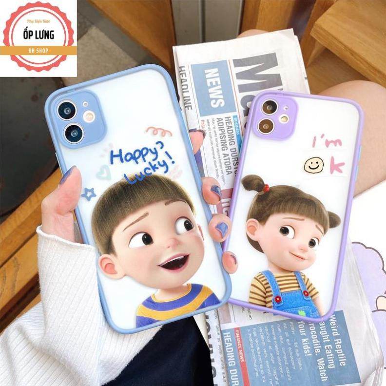 [OPPO] ỐP LƯNG NHÁM CHỐNG SOCK, VA ĐẬP BẢO VỆ CAMERA HAPPY LUCKY - G061
