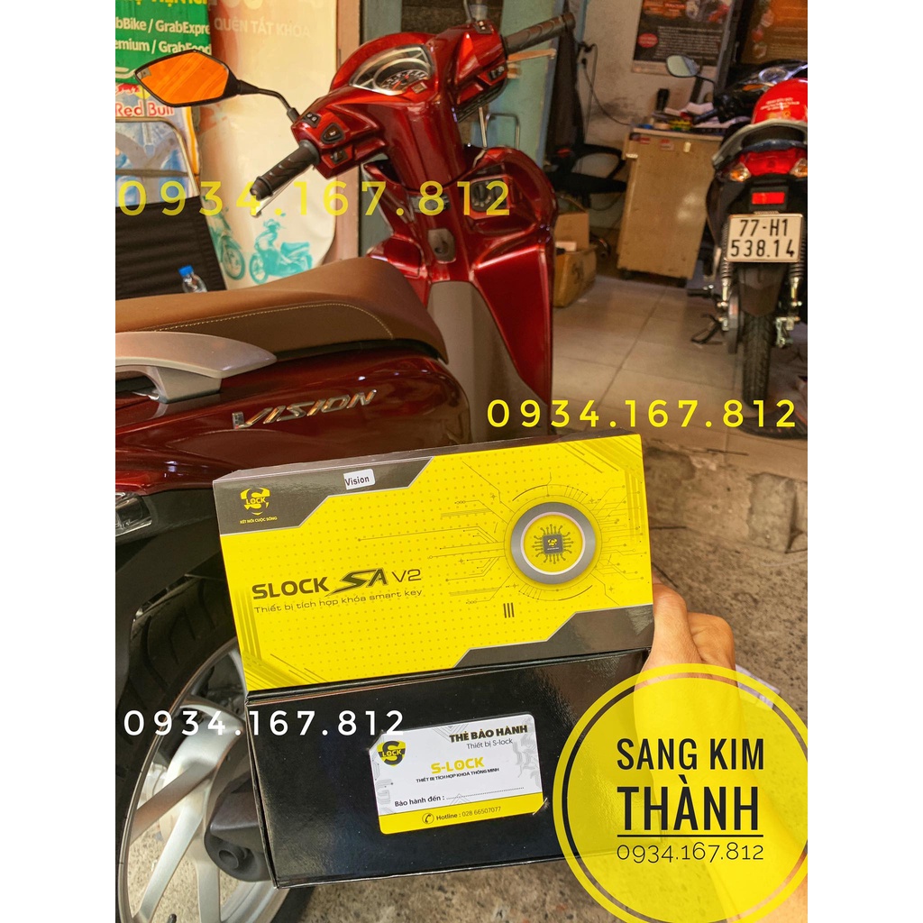 Bộ Chống Cướp 2m Smartkey VISION 2022 2023 Tích Hợp Remote Theo xe CÓ thẻ Từ Cứu Hộ