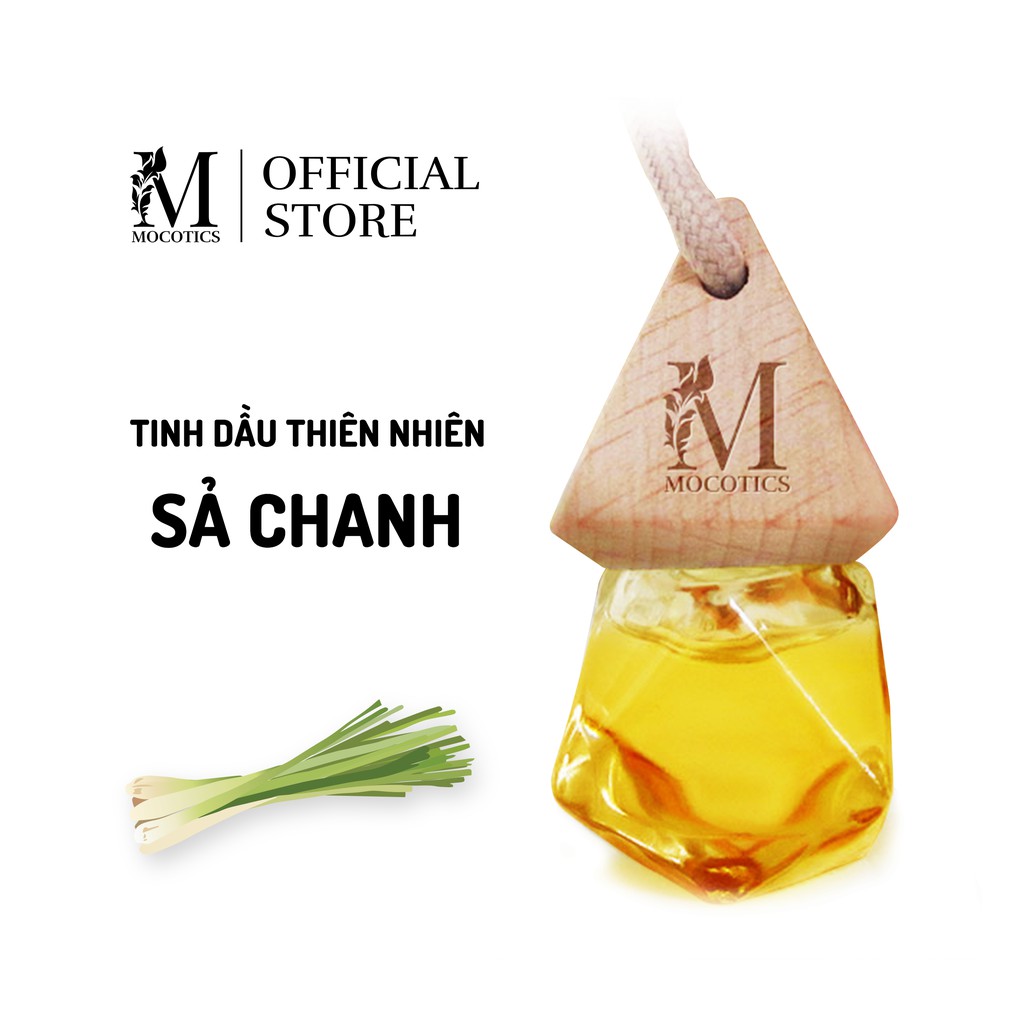 Tinh dầu xông phòng sả chanh nguyên chất Mocotics giúp đuổi muỗi, thanh lọc không khí, giảm stress  10ml - 50ml (Chai)