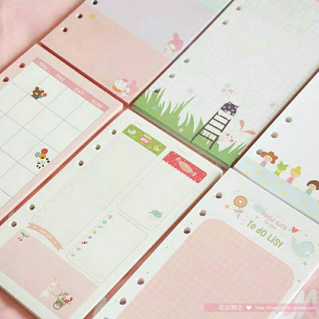 (RẺ NHẤT SHOPEE) Giấy refill sổ planner bìa còng A5 A6