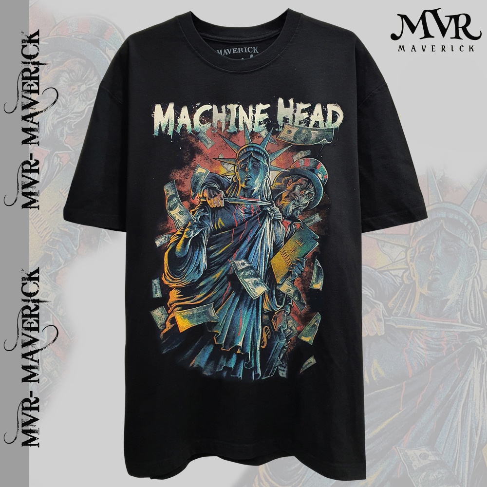 Áo Thun Unisex Nam Nữ Machine Head In Lụa Đẹp Vải Cotton Cao Cấp Fom Mỹ Local Brand MVR Phong Cách Rock Band tee