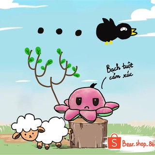 Bạch Tuộc Cảm Xúc 2 Mặt - Gấu Bông Cao Cấp - Size Nhỏ: 18cm, 25,cm; Size Lớn 35cm, 50cm (Mực Cảm Xúc)