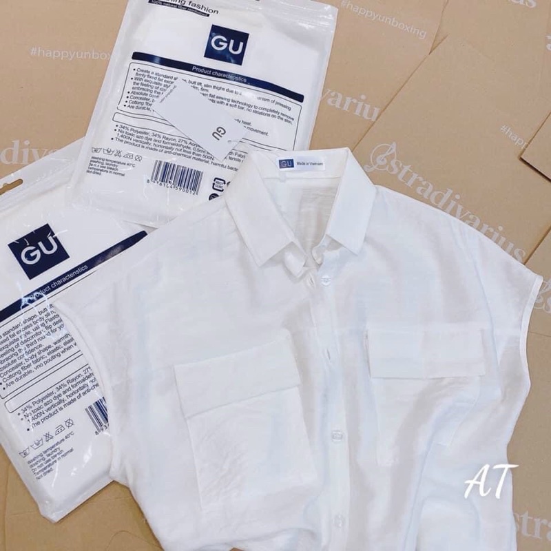 Áo sơ mi Gu tay hến form to