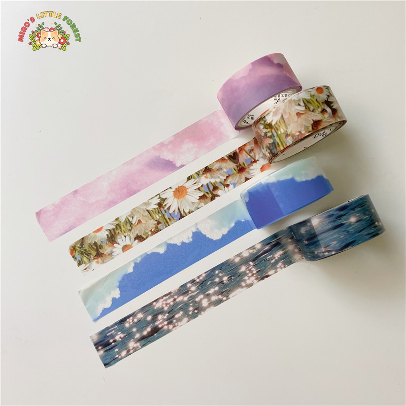 Washi tape MIAO'S LITTLE FOREST băng dính trang trí chủ đề phong cảnh decor sổ tay planner bullet journalMWT214