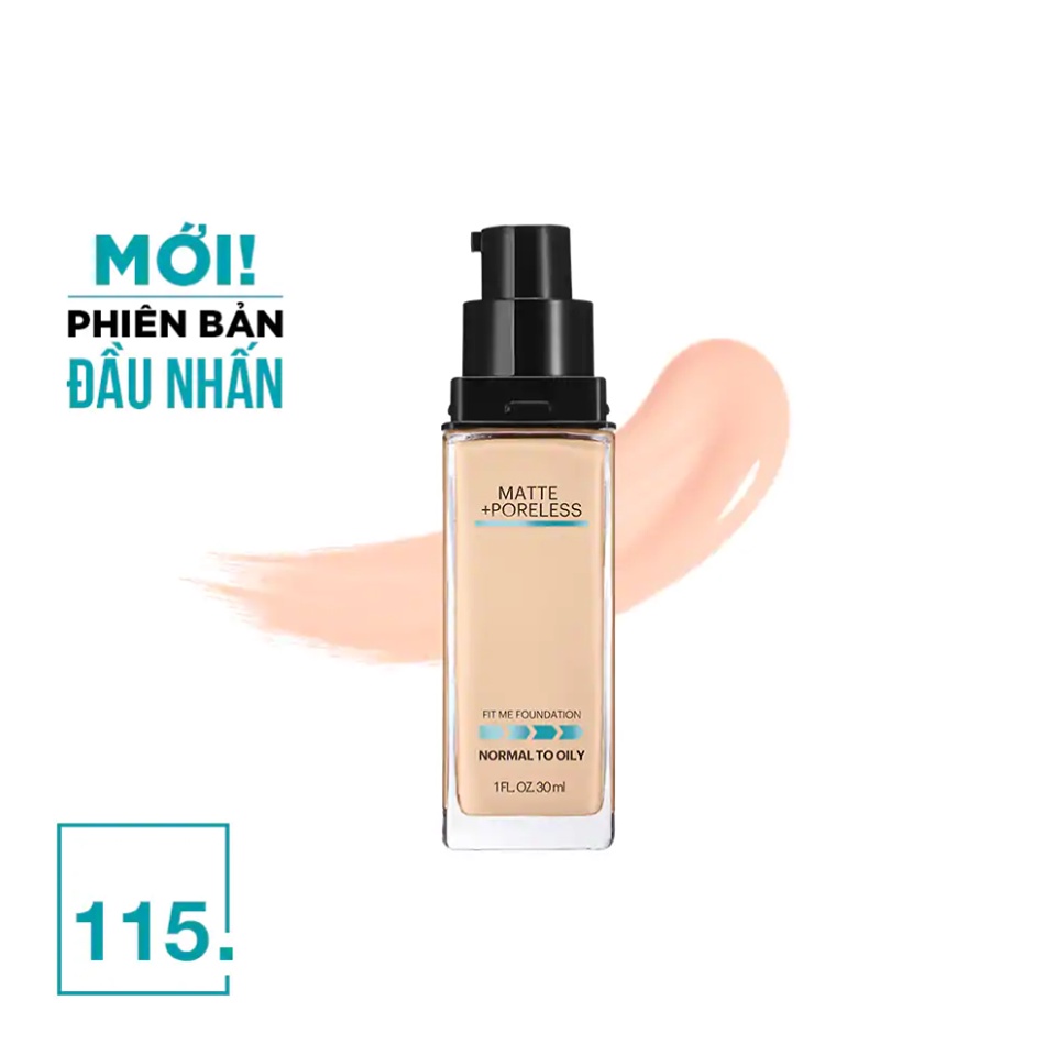 Kem Nền Mịn Nhẹ Kiềm Dầu Fit Me Maybelline New York Matte Poreless Foundation 30ml