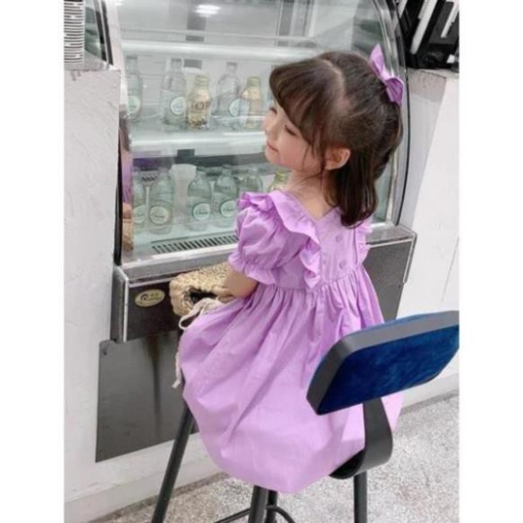 Váy tím bèo cho bé gái hàng loại đẹp