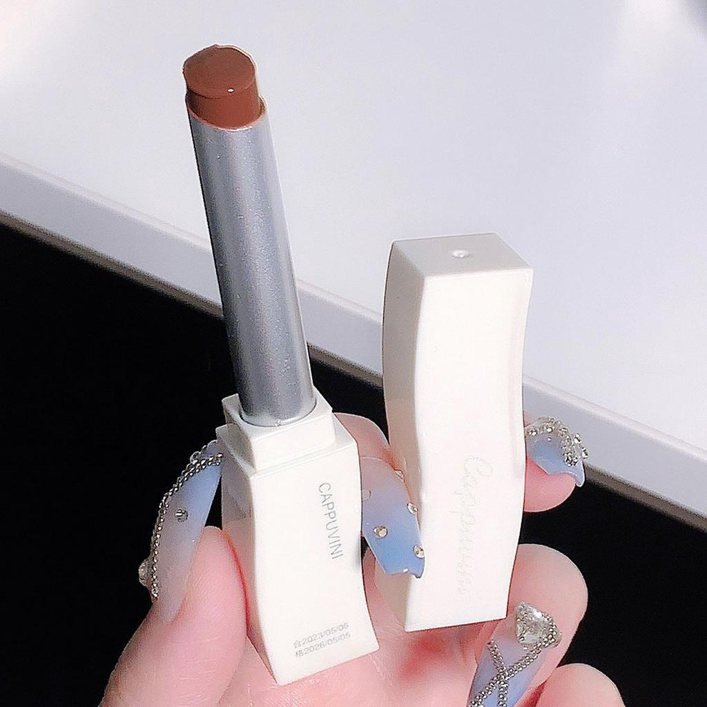 Son Môi Cappuvini trắng lông vũ son bóng chất rắn son bóng dưỡng ẩmkết xuất màu son môi