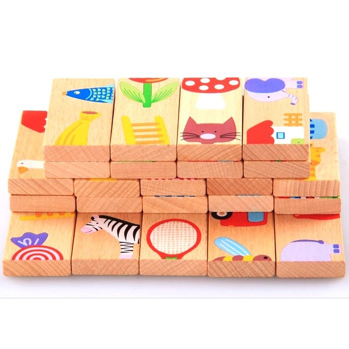 [Tặng mã 25k – FreeShip] Đồ Chơi Trẻ Em Thông Minh - Domino động vật