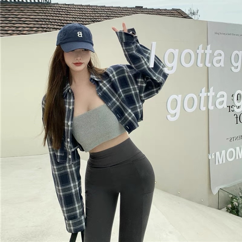 Áo Somi Croptop Kẻ Caro🌷
