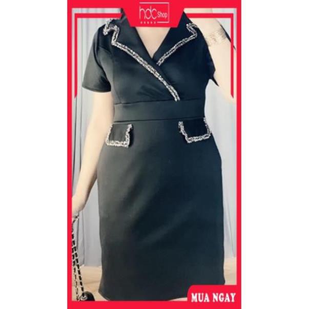 [CAO CẤP] Đầm bigsize công sở - 🍒 Đầm cổ Vest Bigsize 60-85 ký