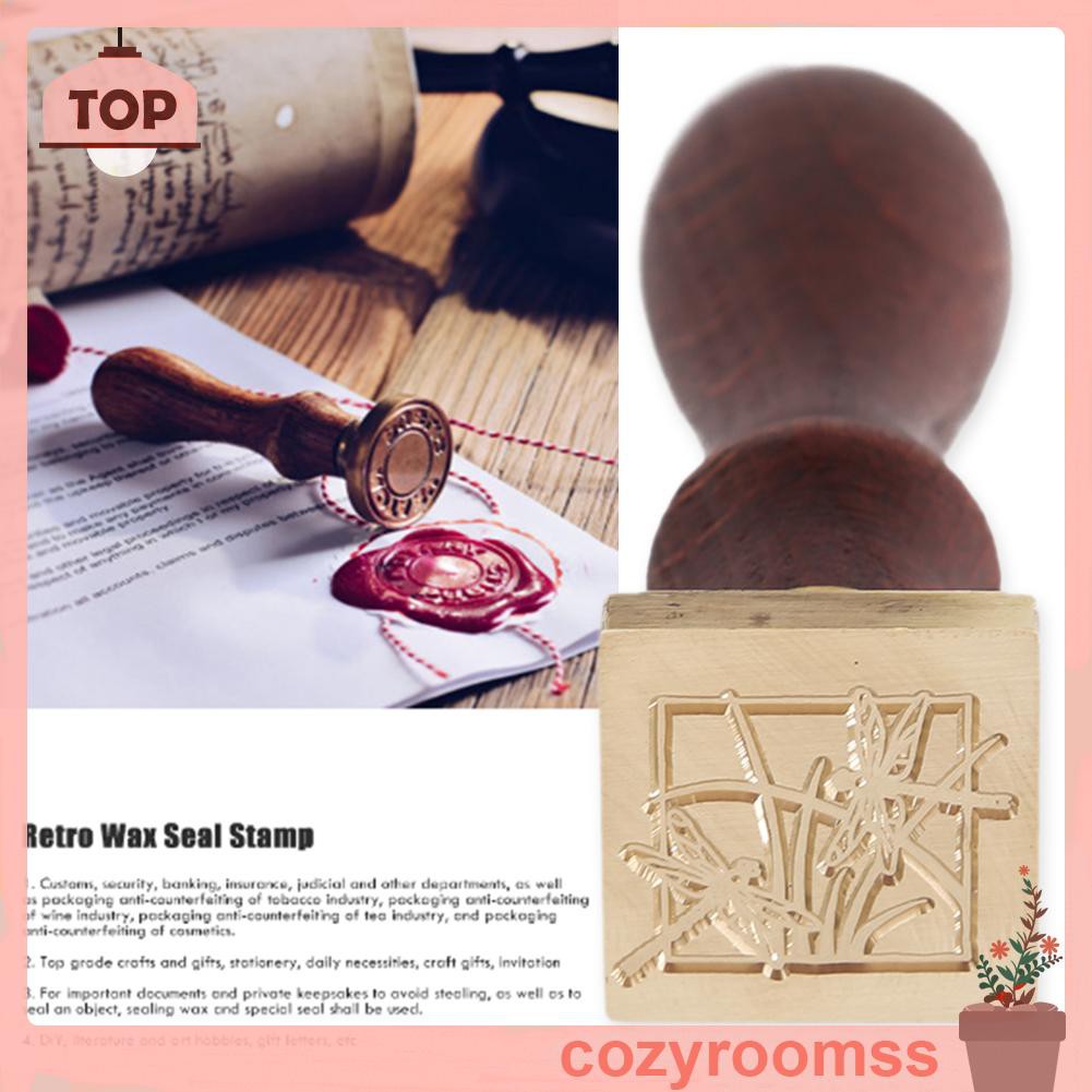 Con dấu sáp hình vuông chủ đề cây cảnh động vật phong cách retro dùng cho trang trí sổ tay