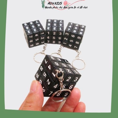 Rubik 3x3 kèm Móc khóa -  Móc khóa đồ chơi nhiều công dụng A387