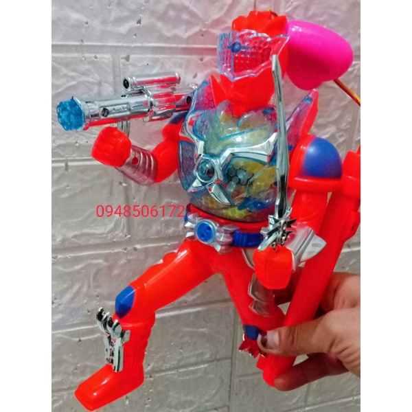 Lồng đèn trung thu hình siêu nhân có nhạc ,có đèn tặng kèm pin