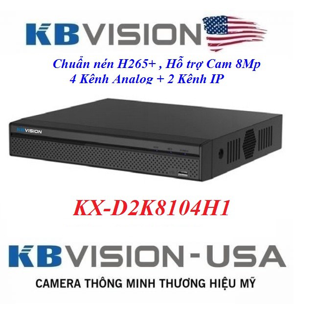 Đầu ghi hình 4 kênh 5 in 1 KBVISION KX-D2K8104H1