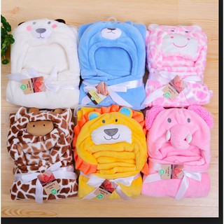 Chăn ủ 2 lớp hình thú cho bé