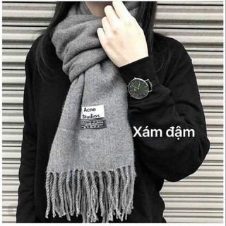 Khăn len dày màu trơn siêu ấm