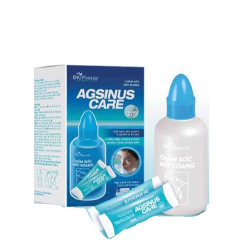 Bình rửa mũi + 5 gói muối giúp làm sạch khoang mũi xoang AGSINUS CARE