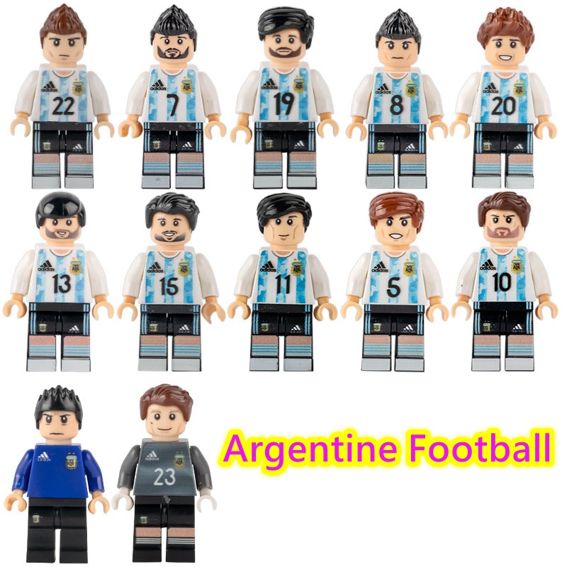 Đồ Chơi Lắp Ráp Đội Bóng Argentina Mini Làm Quà Tặng Sinh Nhật Cho Bé