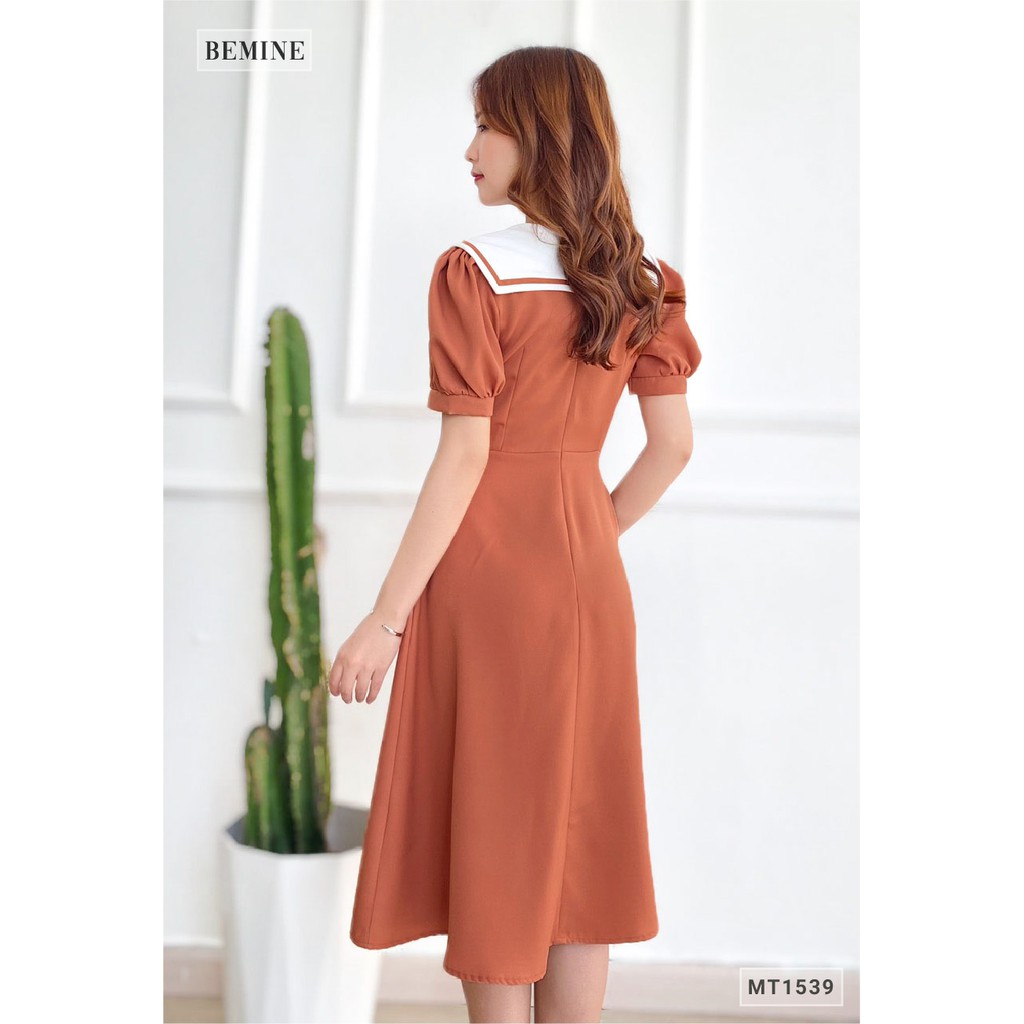 [Mã WABRWA15 giảm 15% đơn 300K] Đầm thủy thủ cổ phối trắng BEMINE MT1539DA | BigBuy360 - bigbuy360.vn