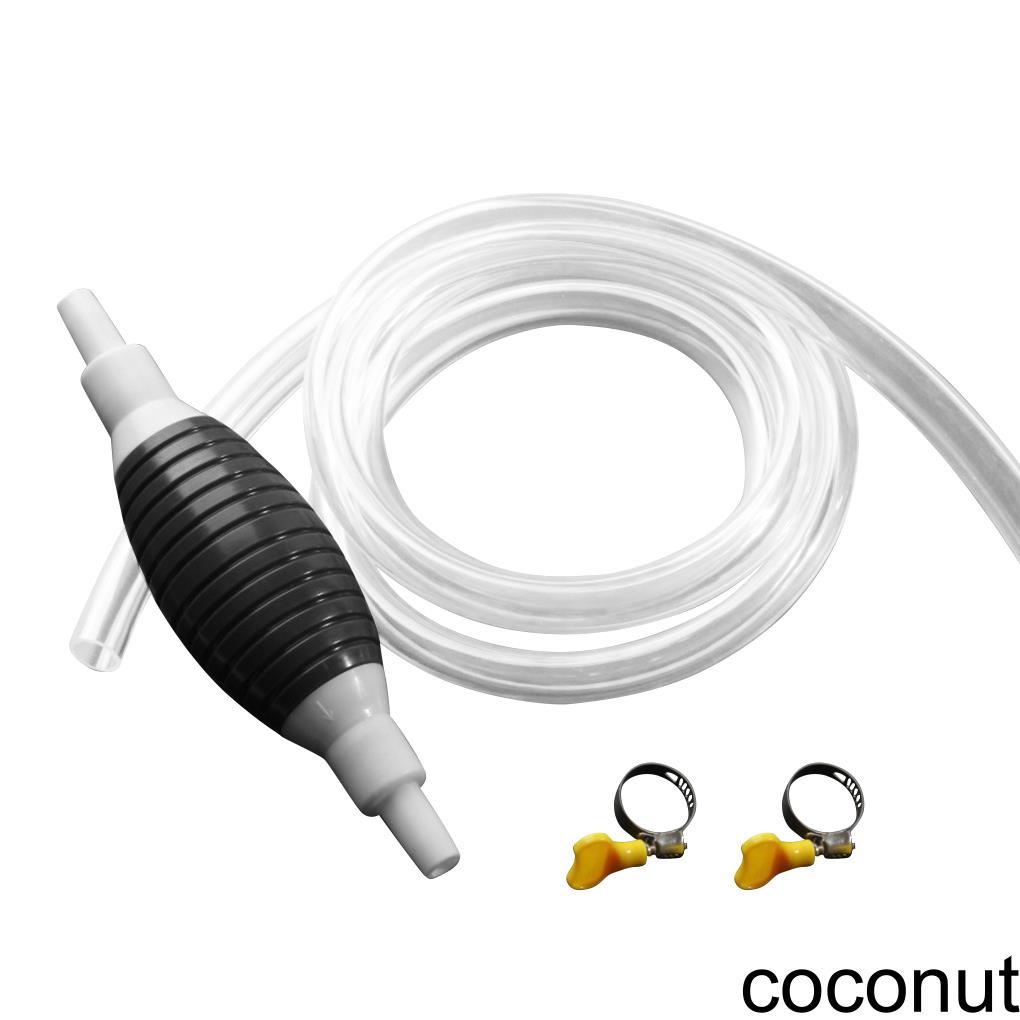 [Coco] Fuel Pump Manual Tank Suction Hose PVC Portable Car Oil Sucker Accessory with Transparent Tube