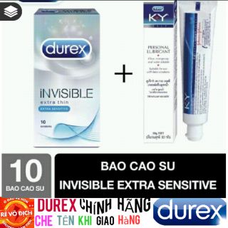 COMBO baocaosu Durex INVISIBLE +1 GEN KY CHÍNH HÃNG