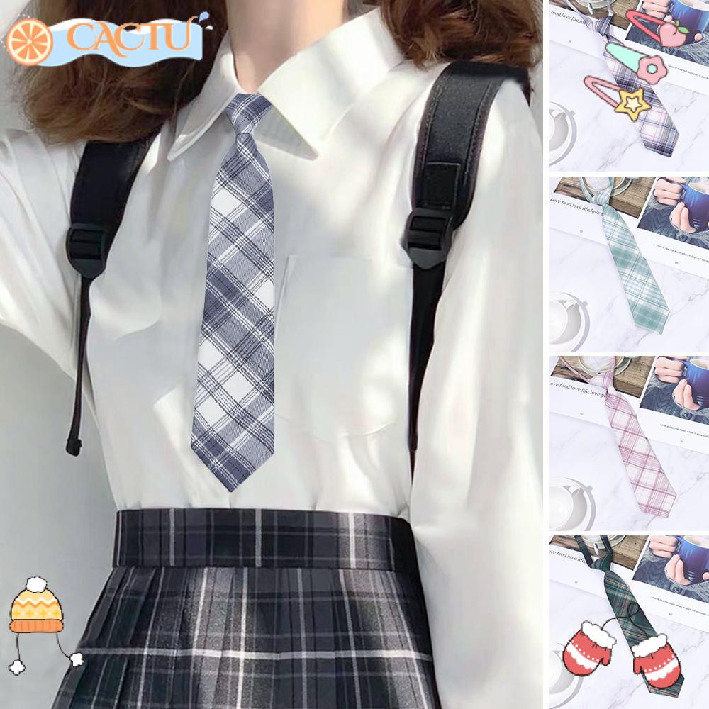 Cà Vạt Đồng Phục Họa Tiết Sọc Caro Phong Cách Nhật Bản