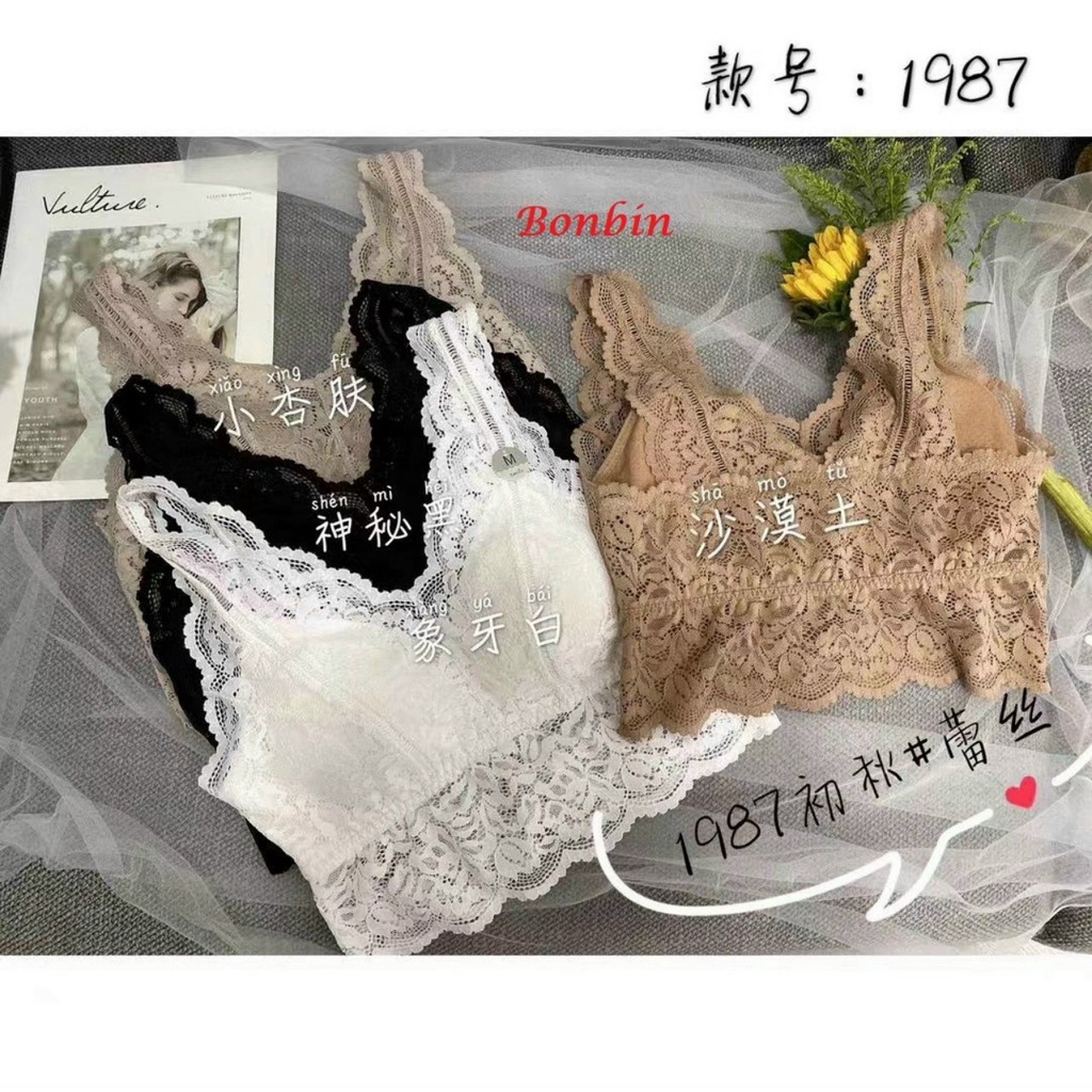 FREESHIP Áo Bra Ren Hoa Hàng Quảng Châu Cao Cấp 1987