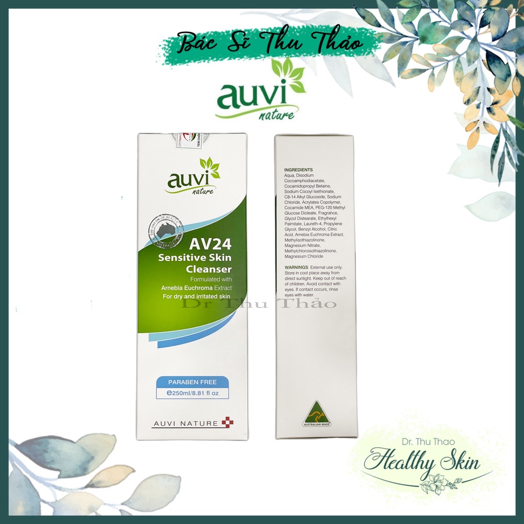 AUVI NATURE AV24 SENSITIVE SKIN CLEANSER - GEL TẮM GIÚP LÀM SẠCH VÀ DƯỠNG ẨM CHO DA KHÔ