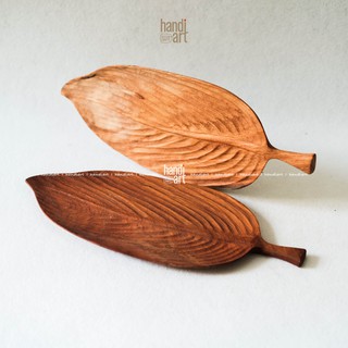Dĩa gỗ hình lá/ Đĩa gỗ decor