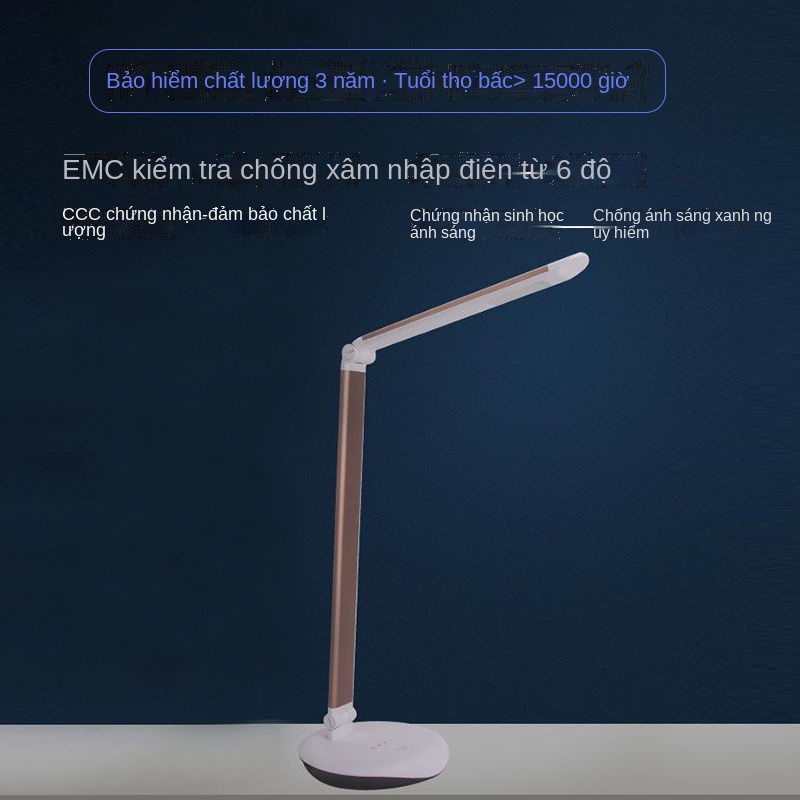 ♀Philips LED bảo vệ mắt bàn đèn đầu giường ký túc xá tạo tác sinh viên đèn đọc sách không có ánh sáng xanh bảo vệ mắt bà