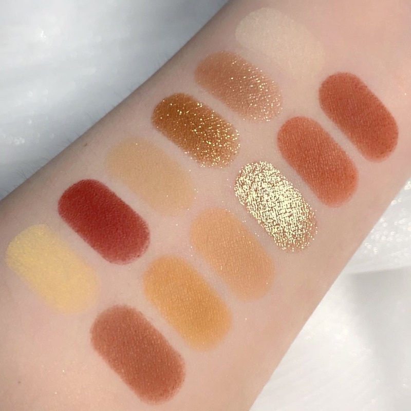 Bảng mắt 30 ô Mugeleen tông cam đỏ dễ đánh, nhũ bling bling kèm cọ | BigBuy360 - bigbuy360.vn