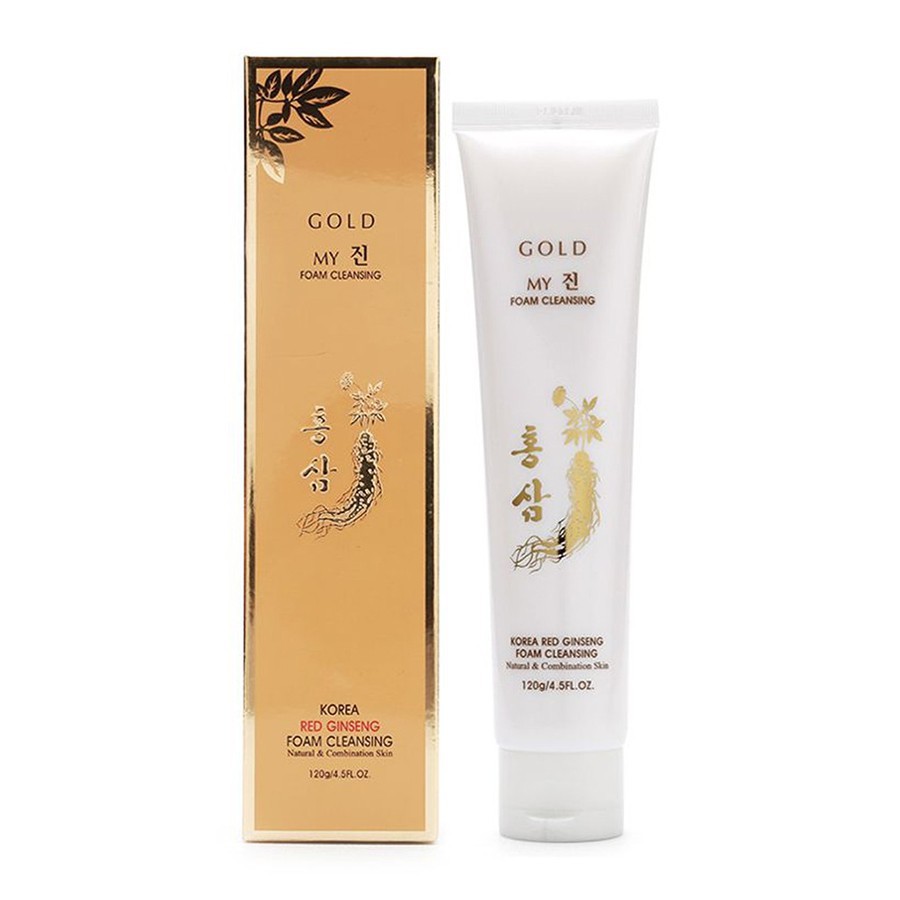 SỮA RỬA MẶT SÂM VÀNG KOREA RED GINSENG FOAM CLEANSING MY JIN GOLD - TUÝP 120g