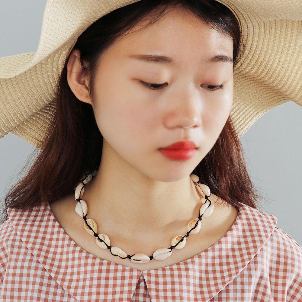 EUTUS Vòng cổ Vỏ Sò Phong Cách Bohemian