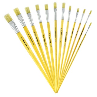 Cọ Vẽ Đầu Dẹp Thanh Bình - Trọn Bộ 12 Cây đủ size