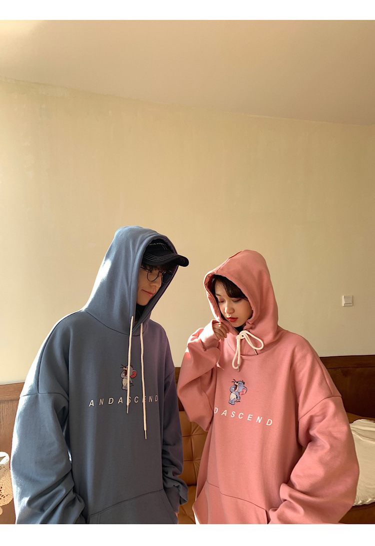 Áo Hoodie Dáng Rộng Thời Trang Năng Động Cho Cặp Đôi